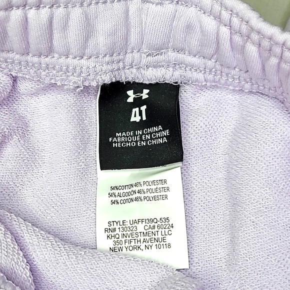 💰NWT! UNDER ARMOUR ▪︎ GIRL'S LAVENDAR JOGGERS ▪︎ SIZE 4T - Picture 7 of 7